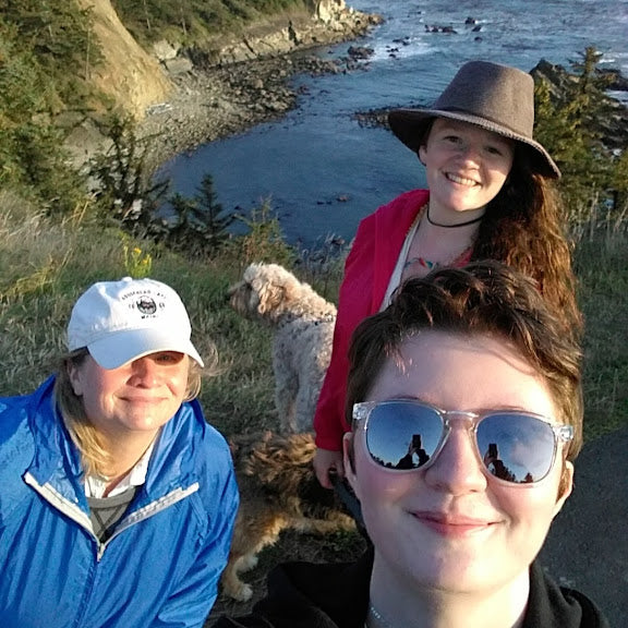 Mary B. Truly and family on the Oregon coast