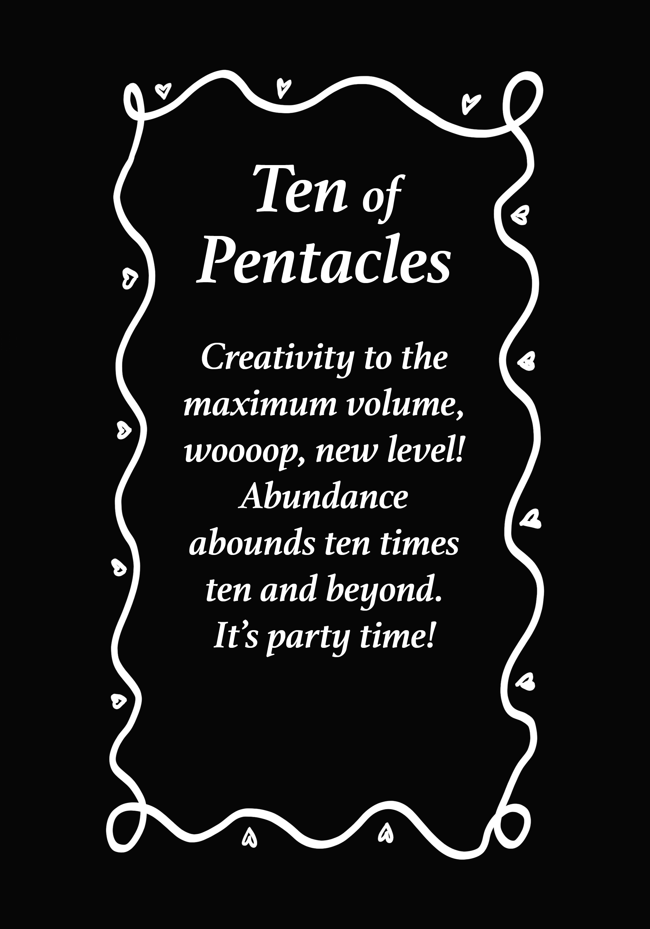 Ten of Penatcles Page from Mary B. Truly Divinity Tarto Deck Booked