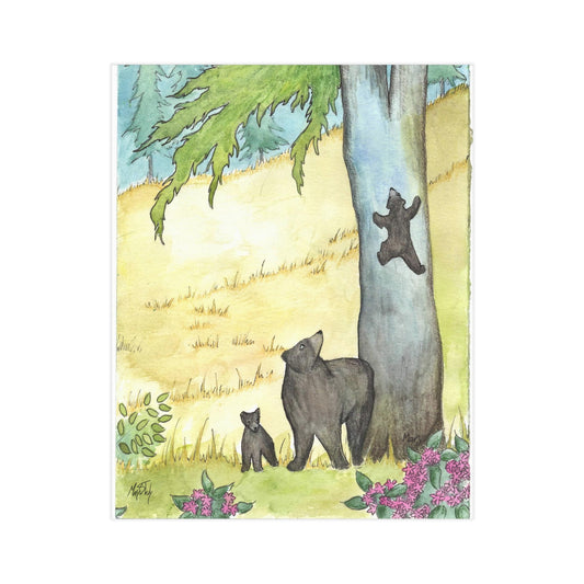 "Mama Bear and Cubs" Fine Art Print